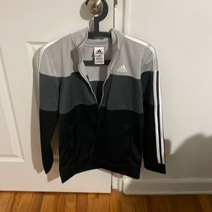 Black and Gray Adidas track hoodie